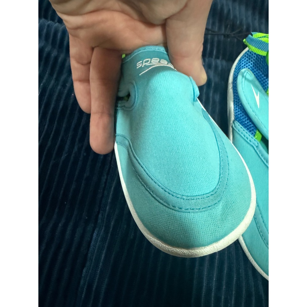 Speedo Boys Hybrid Water Shoes Bachelor Button Blue Green Size L 9-10 NEW - Picture 3 of 9